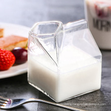 Heatable Glass Milk Carton, Clear Mini Creamer Container, Creamer Pitcher for Milk, Coffee, Water, Juice